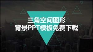 PPT-Vorlage für den grafischen Hintergrund des Dreiecksraums kostenlos herunterladen
