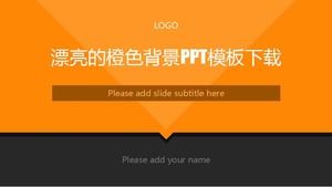 Beautiful orange background PPT template download