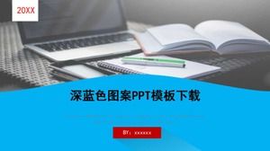 Dark blue pattern PPT template download PowerPoint Templates Free Download