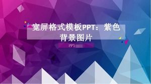 Plantilla de formato de pantalla ancha PPT: imagen de fondo púrpura