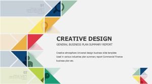 Foreign - color graphics PPT template