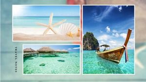 Light blue background - natural scenery PPT template