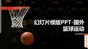 Slide template PPT-Foreign basketball