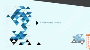 Blue background PPT template - interactive game