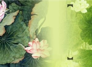 Lotus picture PPT template download