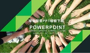 PPT-Vorlagen-Download mit grünem Hintergrund