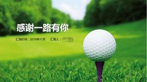 Golf season abroad-sports-PPT template