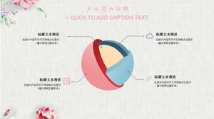 PPT-Vorlagen-Download für chinesische Blumen im Stil der chinesischen Malerei