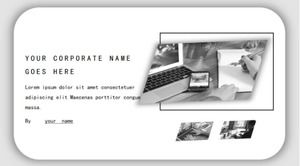 PPT背景素材テンプレート-黒のキーボード
