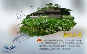 Descarga de plantilla de presentación de diapositivas de viaje de fondo de estilo chino