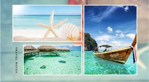 Travel diary scenery PPT template