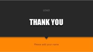 Orange general business theme PPT template