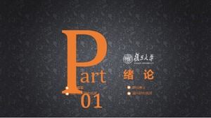 Modelo de ppt de relatório de abertura da Universidade de Fudan