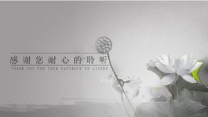 PPT-Vorlage für klassische Tuschemalerei im chinesischen Stil