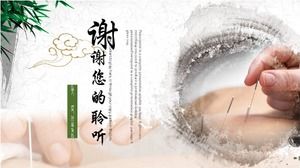 Plantilla ppt de acupuntura de la cultura de la medicina tradicional china
