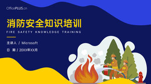 Modelo de ppt de treinamento de conhecimento de segurança contra incêndio de funcionários corporativos