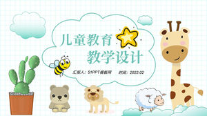 Cute and fresh cartoon children's education teaching design general courseware ppt template