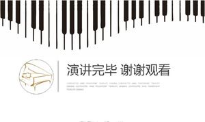 PPT-Vorlage für Klavierunterricht im Sommer