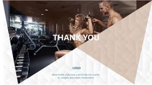 Modèle ppt de publicité de gym de style européen et américain