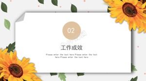 Small fresh flowers self-introduction ppt template