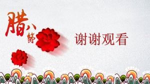 Chinese style Laba Festival traditional culture introduction ppt template