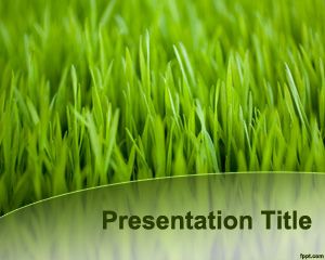 PowerPoint için Yeşil Çim Şablon