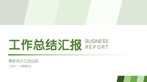 Șablon ppt general de afaceri raport rezumat de lucru geometric verde proaspăt