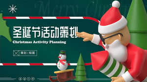 Cute 3D Christmas event planning ppt template