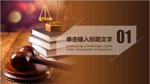 Modello ppt del rapporto di lavoro dello studio legale del tribunale