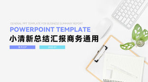 Simple small fresh summary report business general ppt template