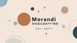 Șablon PPT de culoare Morandi cu buline simplu