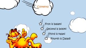 Garfield fond anglais thème dessin animé livre d'images modèle ppt