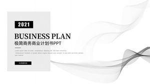 Minimalist black and gray business report PPT template