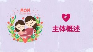 Plantilla ppt de promoción de productos para el cuidado de la piel del Día de la Madre