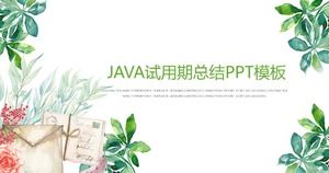 PPT-Vorlage für die Zusammenfassung des Java-Probezeitraums