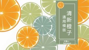 Świeże owoce plasterki pomarańczy plasterki cytryny szablon PPT