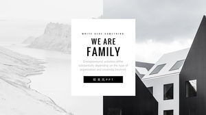 Fashion, elegant, European and American style PPT template
