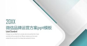WeChat marka operasyon planı ppt şablonu