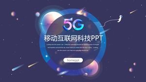 Cool 5G mobile Internet PPT template