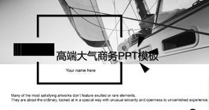 Black and white high-end atmosphere business PPT template