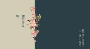 Elegante plantilla PPT de estilo chino de poesía antigua