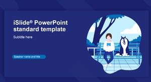Blue cover simple flat universal ppt template