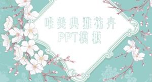 Beautiful fresh and elegant floral background embellishment general PPT template