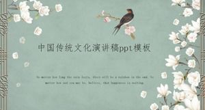 Chinese traditional culture speech ppt template
