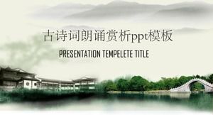 Appreciation of ancient poetry recitation ppt template