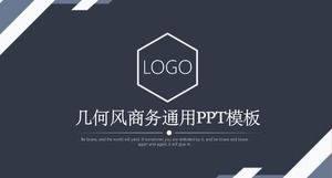 Fashion modern geometric business style corporate work report PPT template