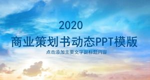 Atmosphärischer Himmel Wolkenhintergrund Businessplan dynamische PPT-Vorlage
