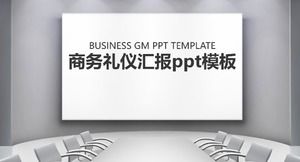 Business etiquette report ppt template