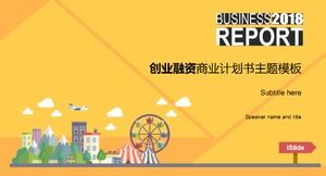 Șablon galben PPT de plan de afaceri pentru finanțarea antreprenorială simplă