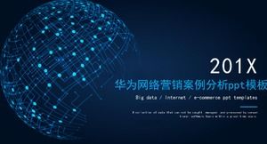 Template ppt studi kasus pemasaran jaringan Huawei